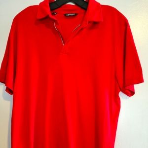 Red Saks fifth Ave polo style shirt